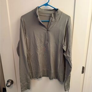 Lululemon Athletica Light Gray swift tech 1/2 zip